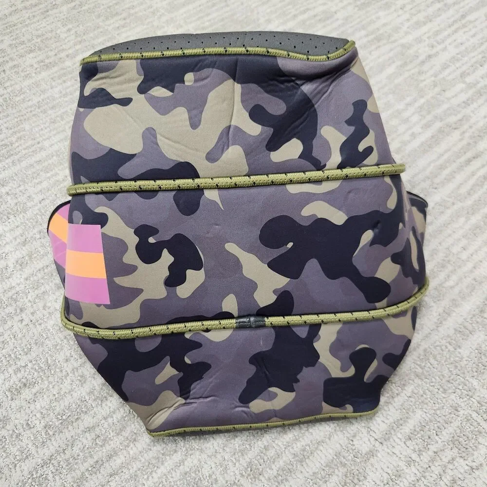 Neoprene large tote bag green camouflage